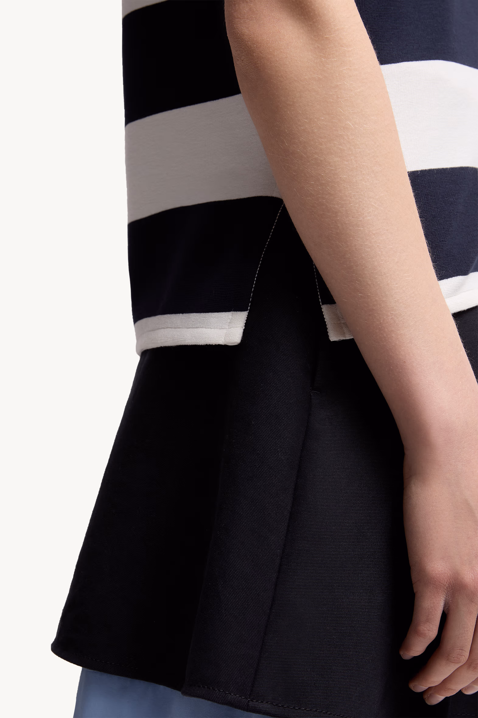 Striped Polo Shirt Women White & Blue Moncler 6